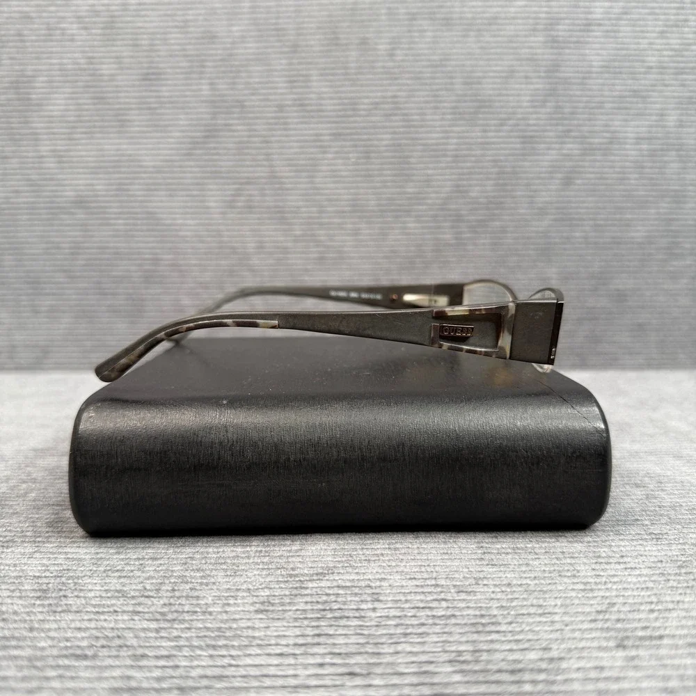 GUESS GU1463A BRN Brown Rectangular Half‎ Rim Y2K Eyeglasses 50-15-130